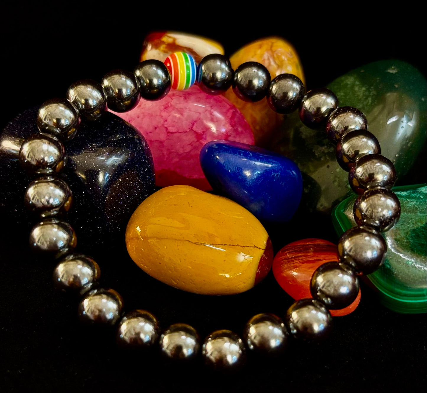 Pride & Power Magnetic Bracelet – Strength • Balance • Unity (Medium Wrists)