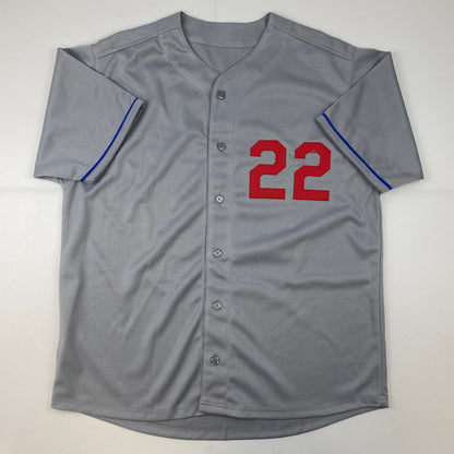 Autographed/Signed Clayton Kershaw Los Angeles LA Grey Baseball Jersey Beckett BAS COA