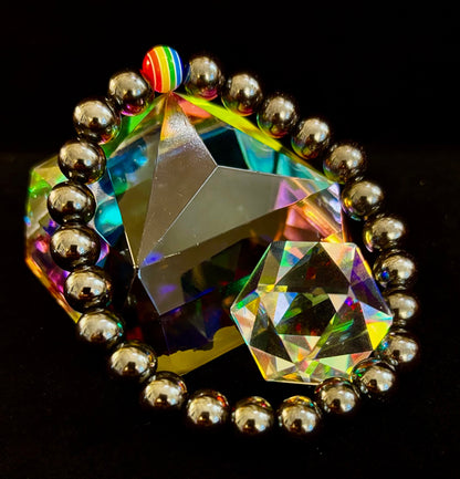 Pride & Power Magnetic Bracelet – Strength • Balance • Unity (Medium Wrists)