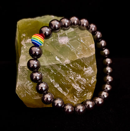 Pride & Power Magnetic Bracelet – Strength • Balance • Unity (Medium Wrists)