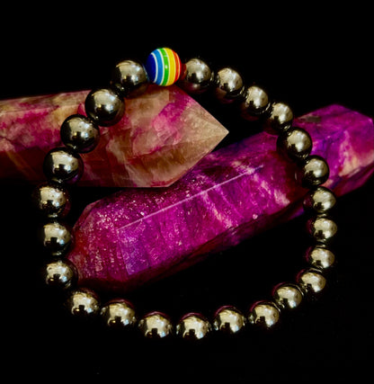 Pride & Power Magnetic Bracelet – Strength • Balance • Unity (Medium Wrists)