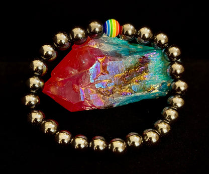 Pride & Power Magnetic Bracelet – Strength • Balance • Unity (Medium Wrists)