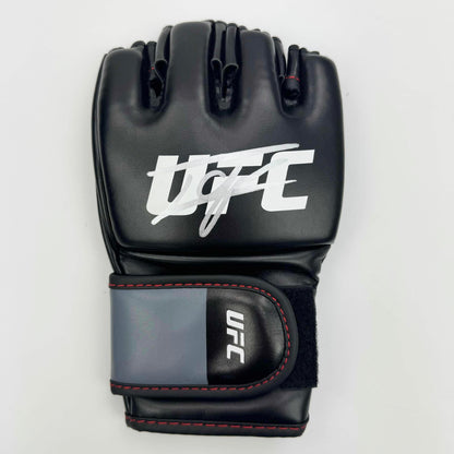 Autographed/Signed Ilia Topuria Black UFC MMA Glove Ultimate Fighting Beckett BAS COA