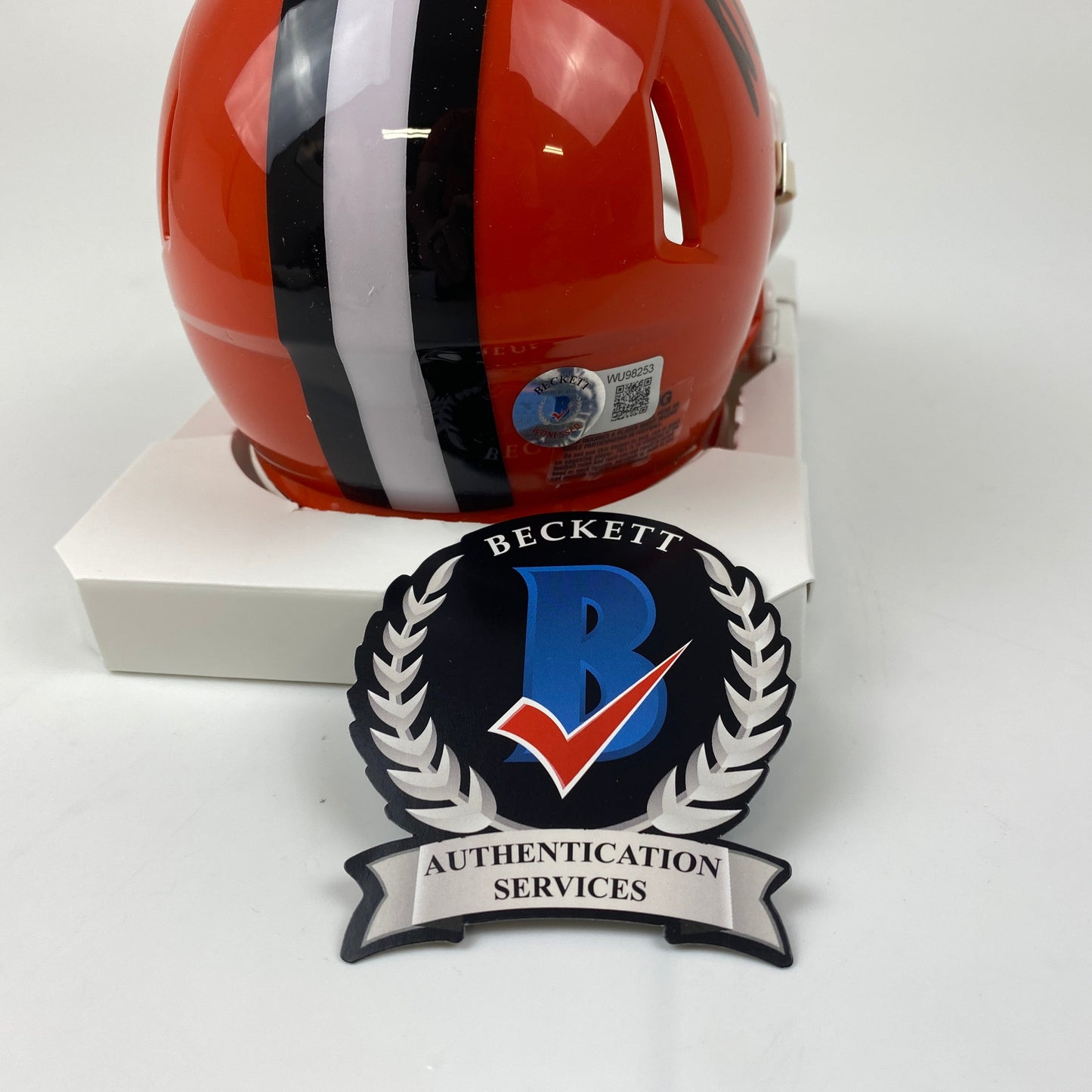 Autographed/Signed Amari Cooper Cleveland Browns Mini Football Helmet Beckett BAS COA