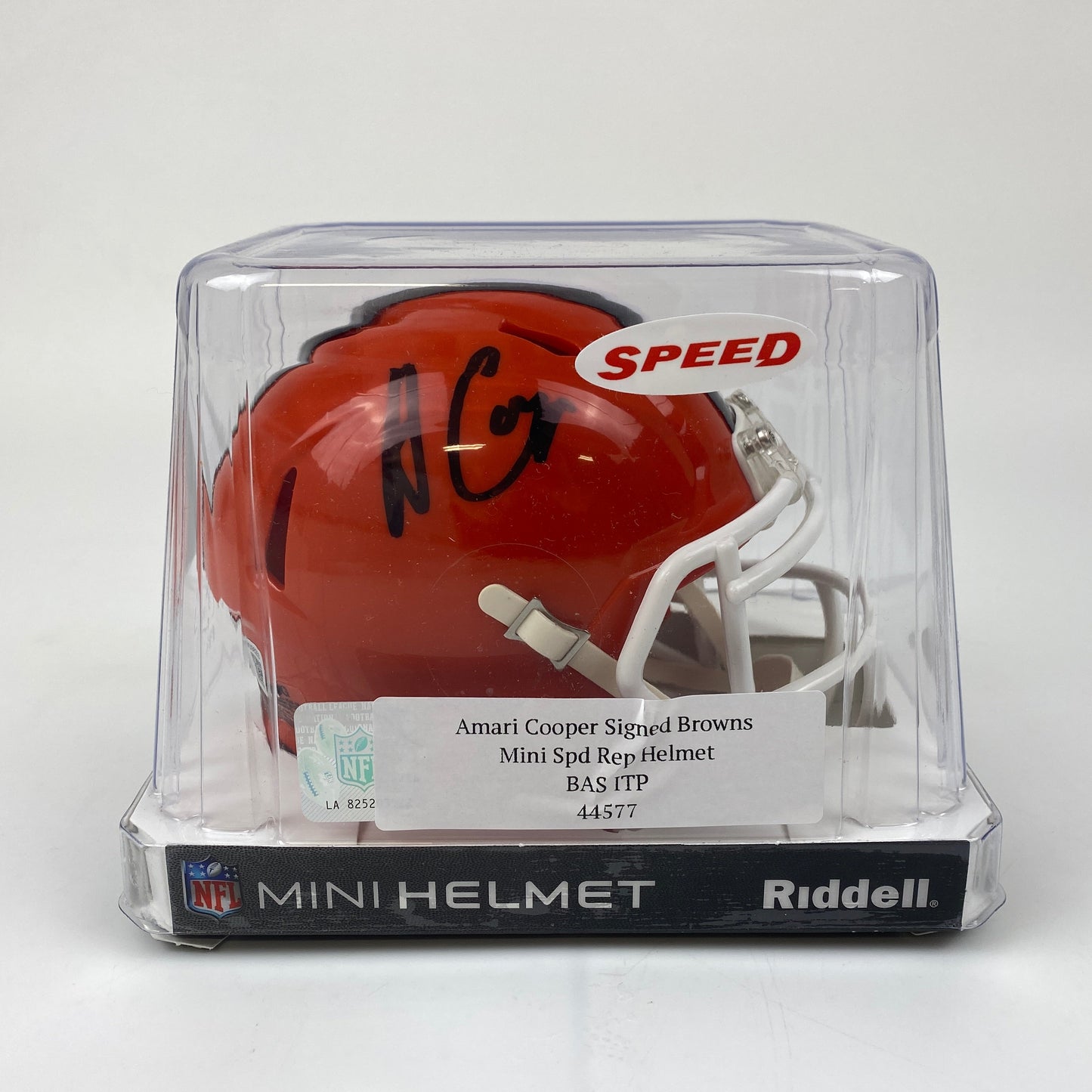 Autographed/Signed Amari Cooper Cleveland Browns Mini Football Helmet Beckett BAS COA