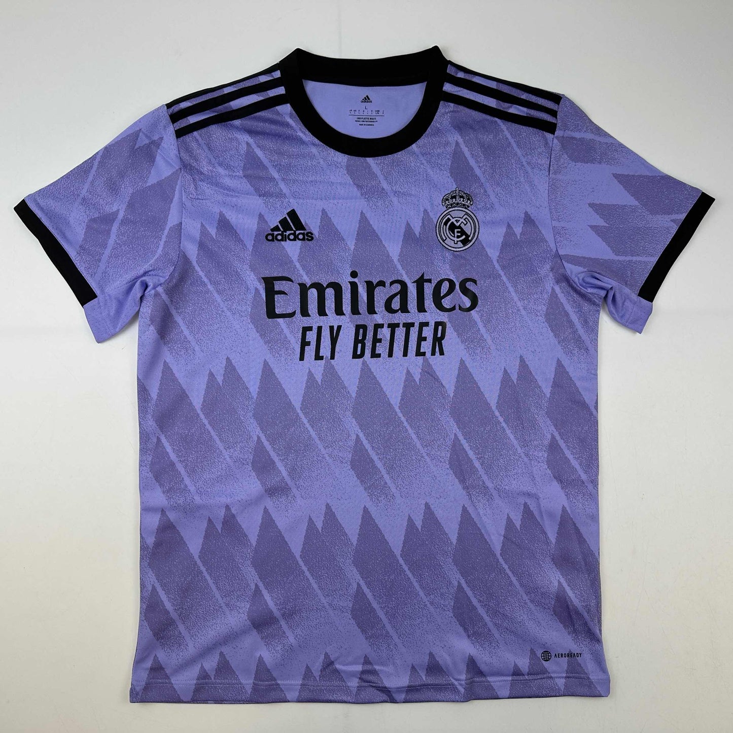 Autographed/Signed Karim Benzema Real Madrid 2022-23 Purple Soccer Jersey Beckett BAS COA