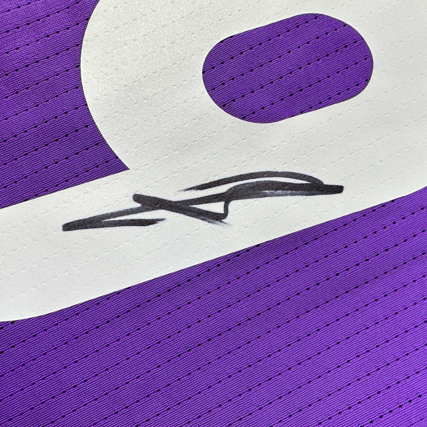 Autographed/Signed Karim Benzema Real Madrid 2016-17 Purple Soccer Jersey Beckett BAS COA