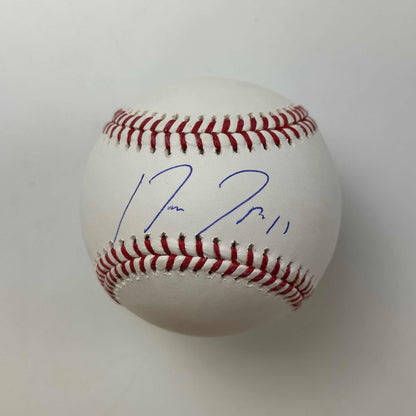 Autographed/Signed Jose Ramirez Rawlings Official Major League ROML Baseball JSA COA Auto