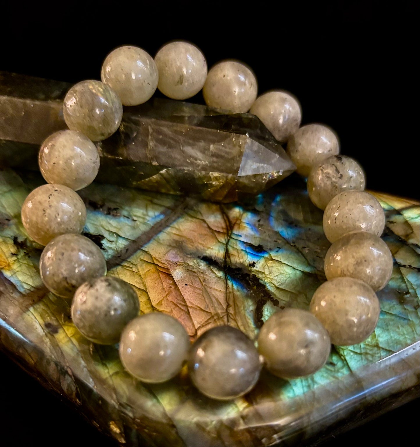 Labradorite Protection & Transformation Bracelet – 8mm, 10mm, 12mm Natural Stones