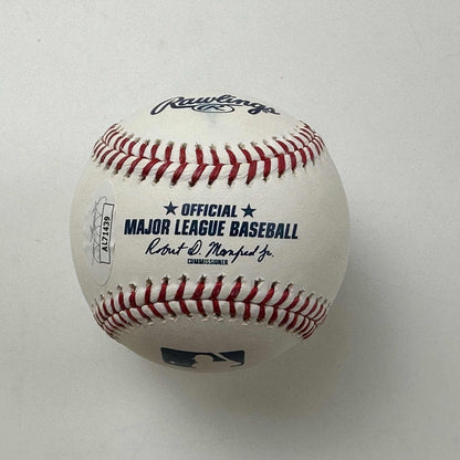 Autographed/Signed Jose Ramirez Rawlings Official Major League ROML Baseball JSA COA Auto