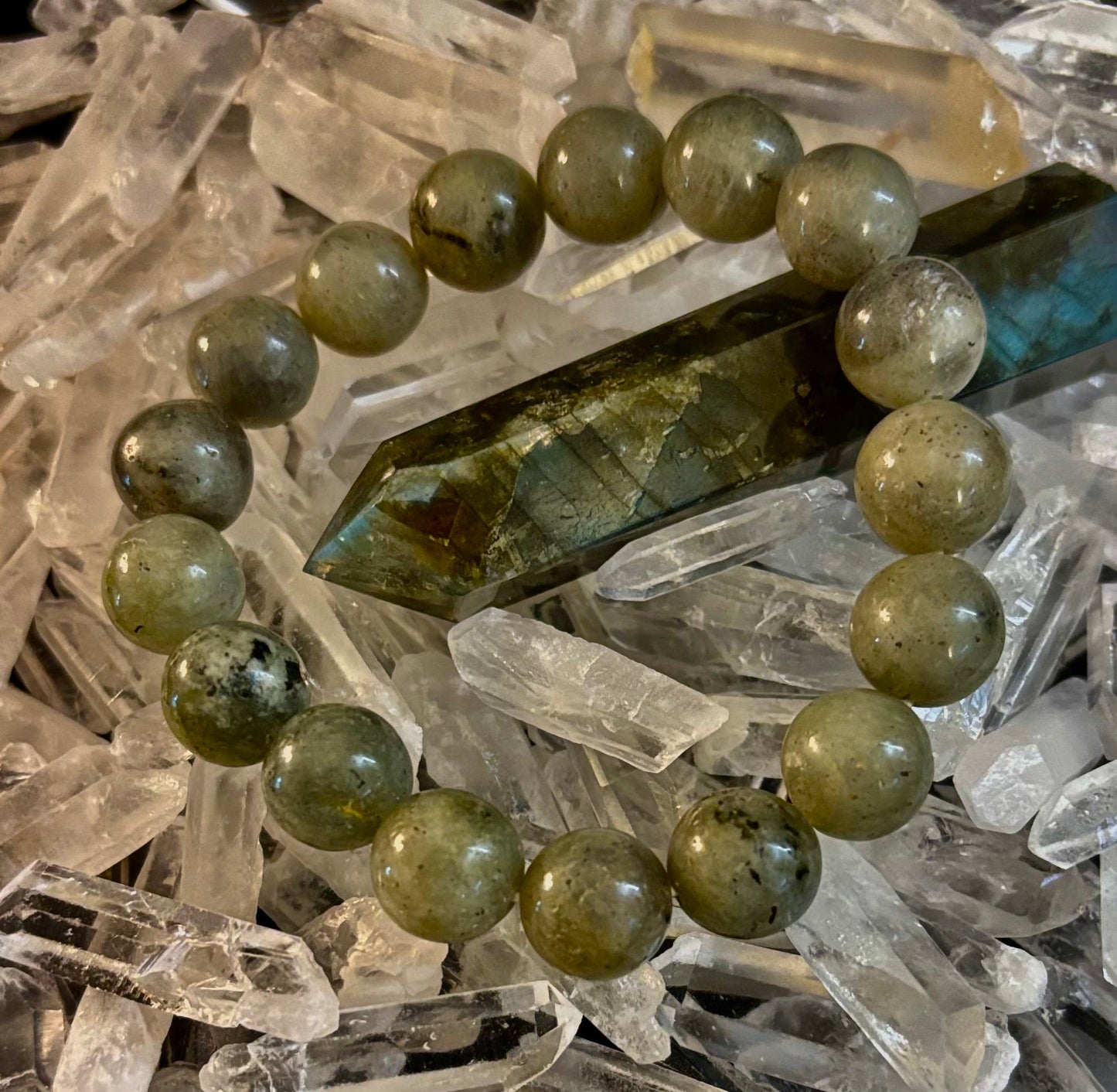 Labradorite Protection & Transformation Bracelet – 8mm, 10mm, 12mm Natural Stones