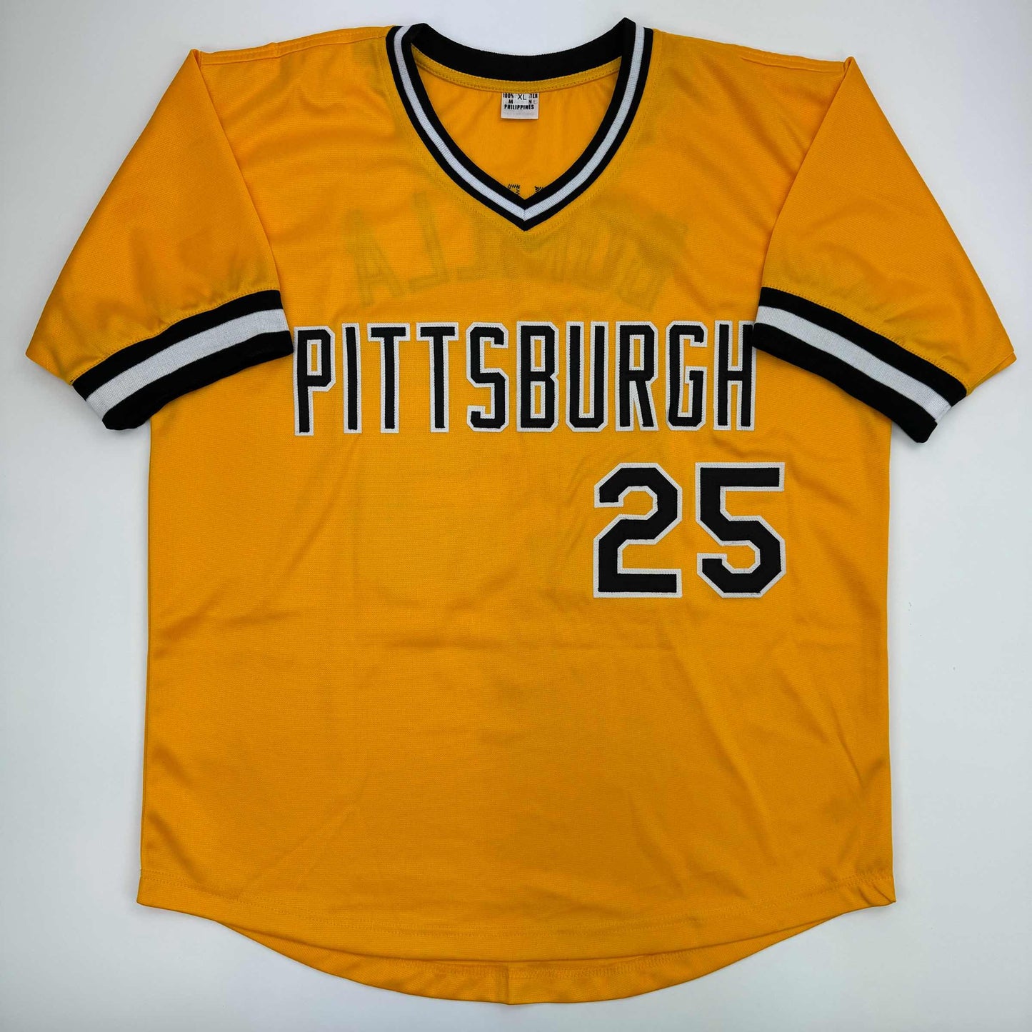 Autographed/Signed Bobby Bonilla Pittsburgh Pirates Yellow Baseball Jersey JSA COA