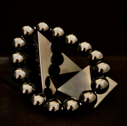 Black Obsidian Beaded Bracelet – Grounding, Protection & Inner Peace