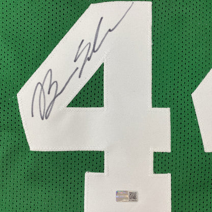 Autographed/Signed Brian Scalabrine Boston Green Basketball Jersey Steiner COA