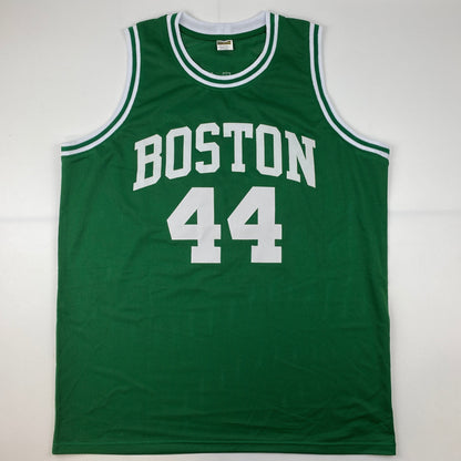 Autographed/Signed Brian Scalabrine Boston Green Basketball Jersey Steiner COA