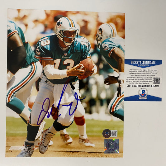 Autographed/Signed Dan Marino Miami Dolphins 8x10 Football Photo Beckett BAS COA
