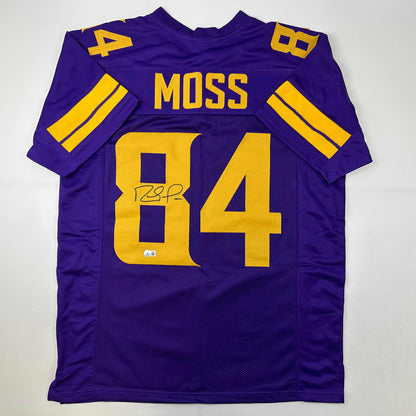 Autographed/Signed Randy Moss Minnesota Color Rush Purple Football Jersey Beckett BAS COA