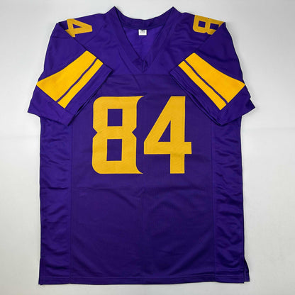 Autographed/Signed Randy Moss Minnesota Color Rush Purple Football Jersey Beckett BAS COA
