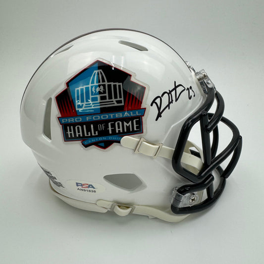 Autographed/Signed Devin Hester Chicago Bears Hall of Fame Mini Football Helmet PSA COA