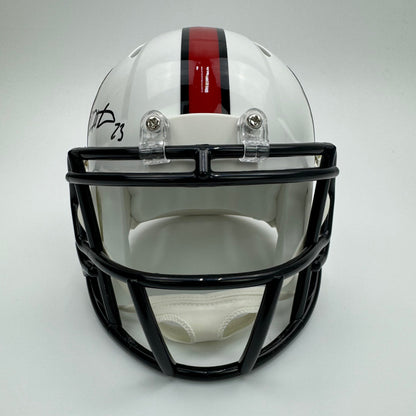 Autographed/Signed Devin Hester Chicago Bears Hall of Fame Mini Football Helmet PSA COA