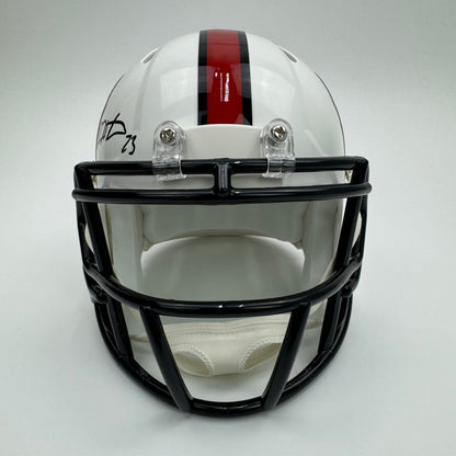 Autographed/Signed Devin Hester Chicago Bears Hall of Fame Mini Football Helmet PSA COA