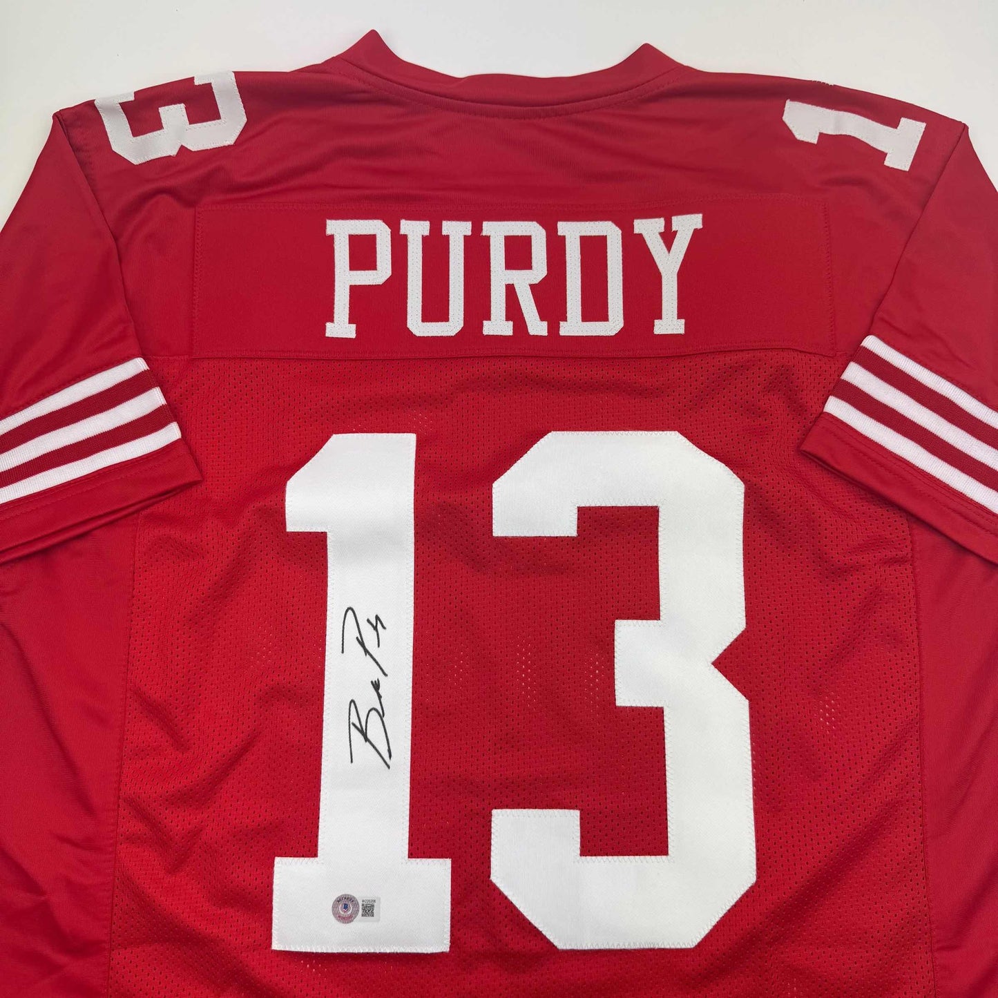 Autographed/Signed Brock Purdy San Francisco Red Football Jersey Beckett BAS COA