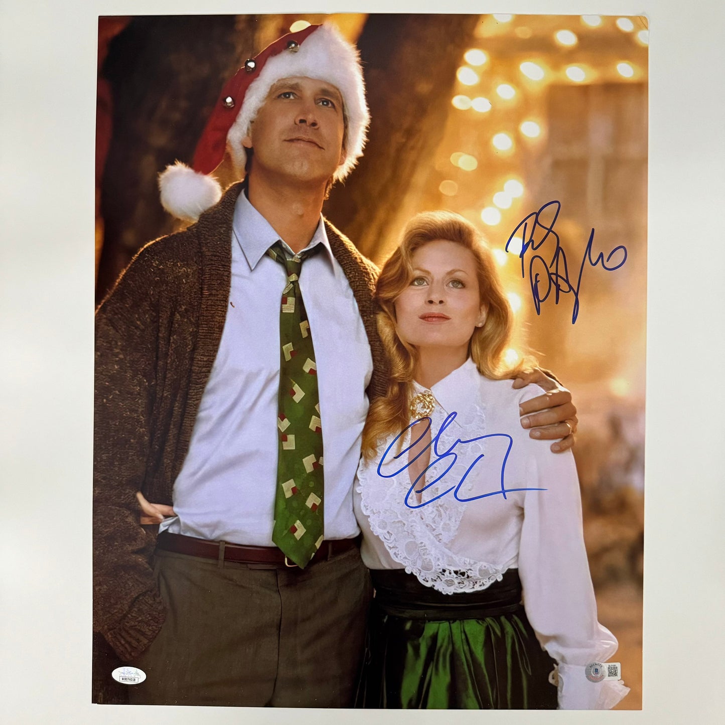 Autographed/Signed Chevy Chase & Beverly D'Angelo National Lampoon's Christmas Vacation 11x14 Photo JSA COA