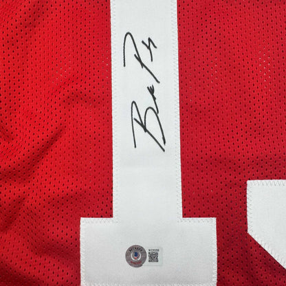 Autographed/Signed Brock Purdy San Francisco Red Football Jersey Beckett BAS COA