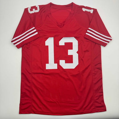 Autographed/Signed Brock Purdy San Francisco Red Football Jersey Beckett BAS COA