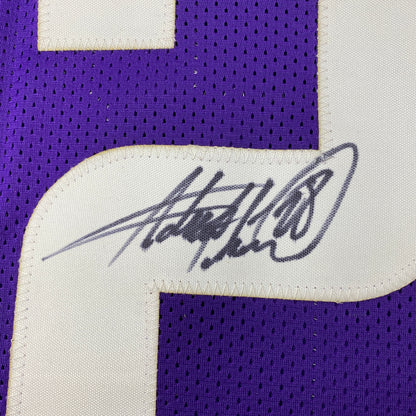 Autographed/Signed Adrian Peterson Minnesota Purple Football Jersey JSA COA