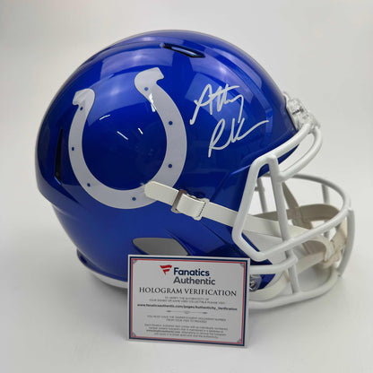 Autographed/Signed Anthony Richardson Indianapolis Colts Full Size Flash Football Helmet FS F/S Fanatics COA