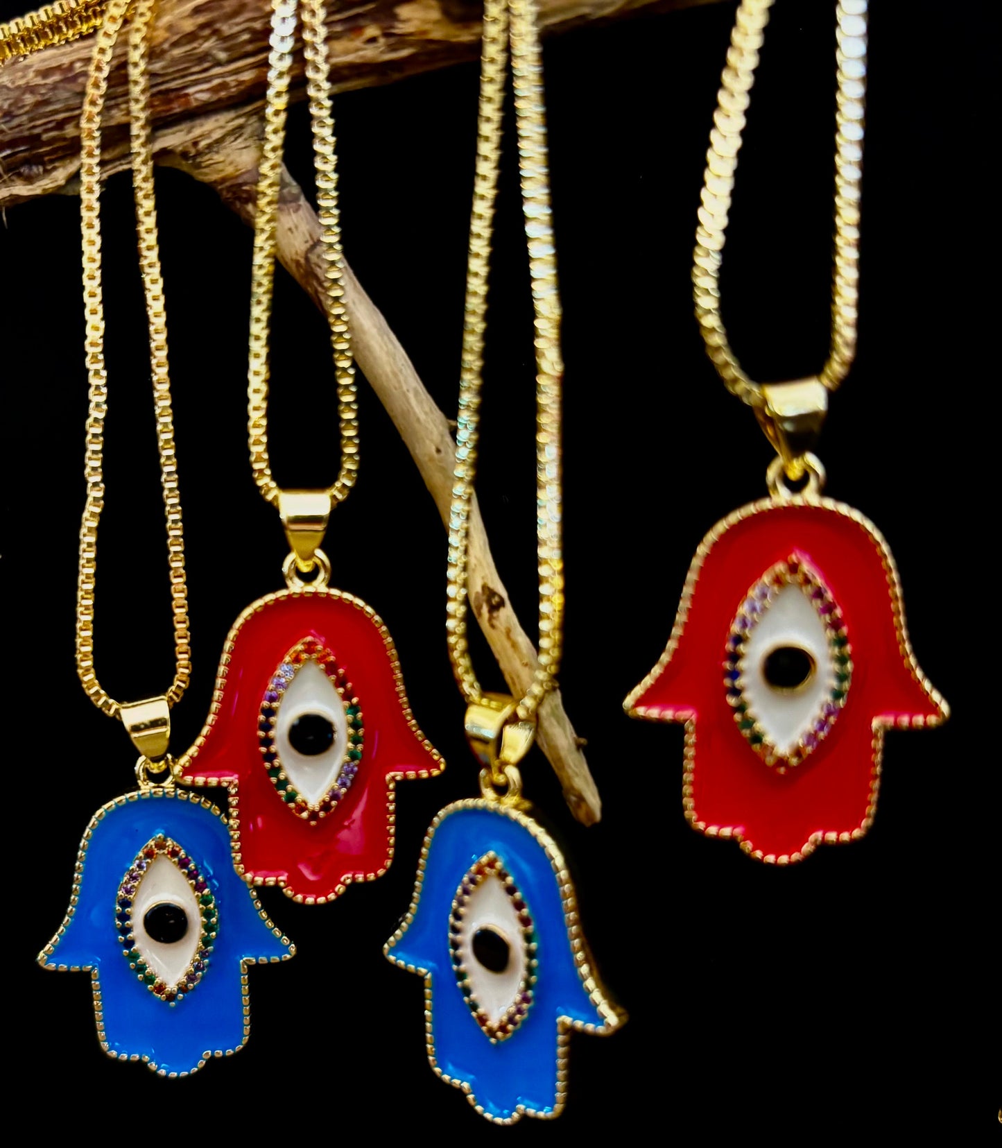 Evil Eye Necklace – Made in Turkey (Red or Blue)