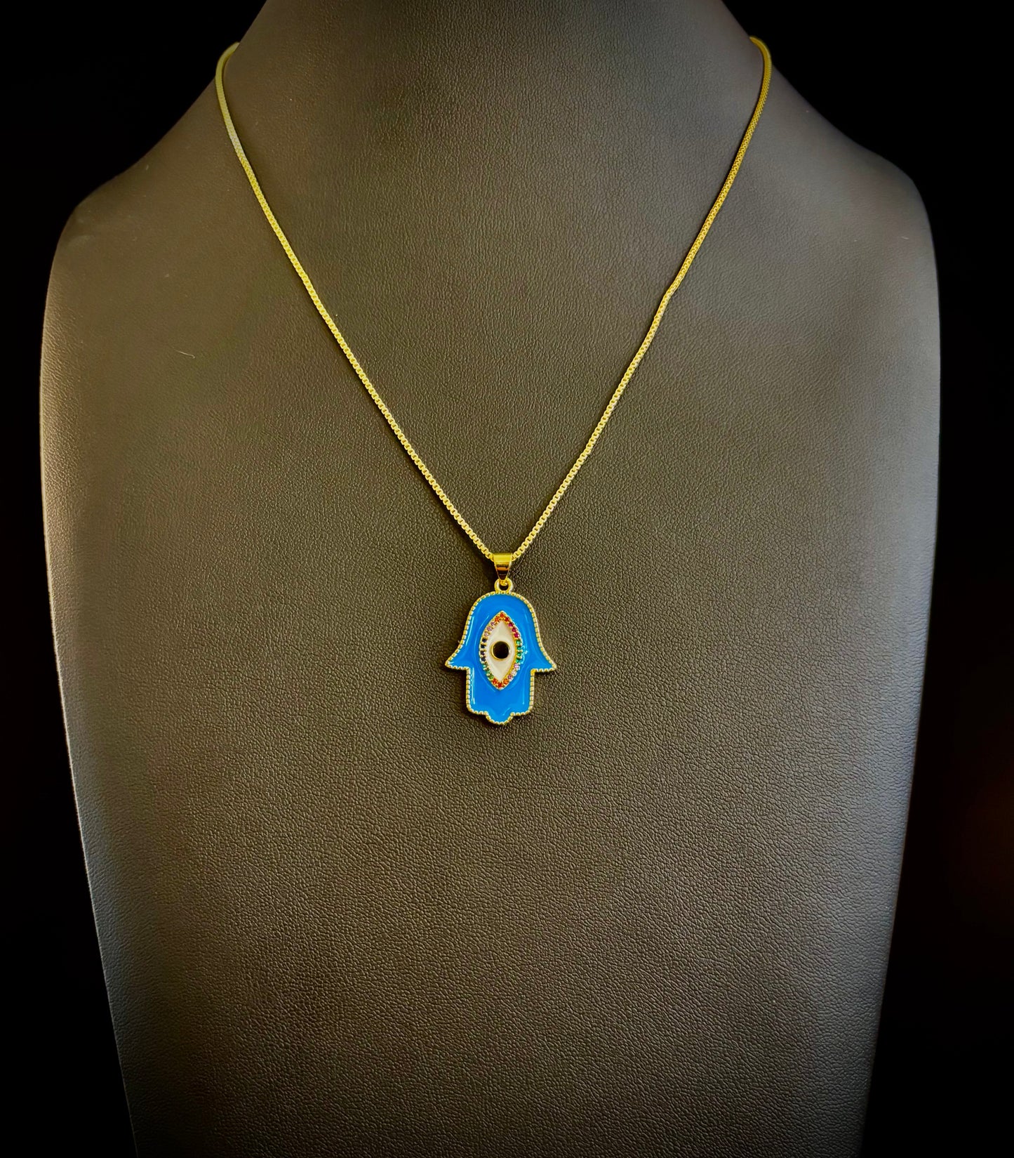 Evil Eye Necklace – Made in Turkey (Red or Blue)