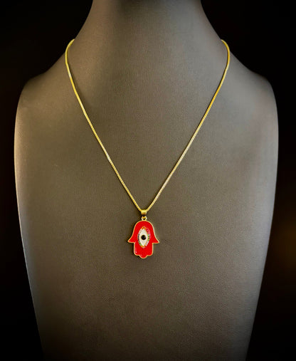 Evil Eye Necklace – Made in Turkey (Red or Blue)
