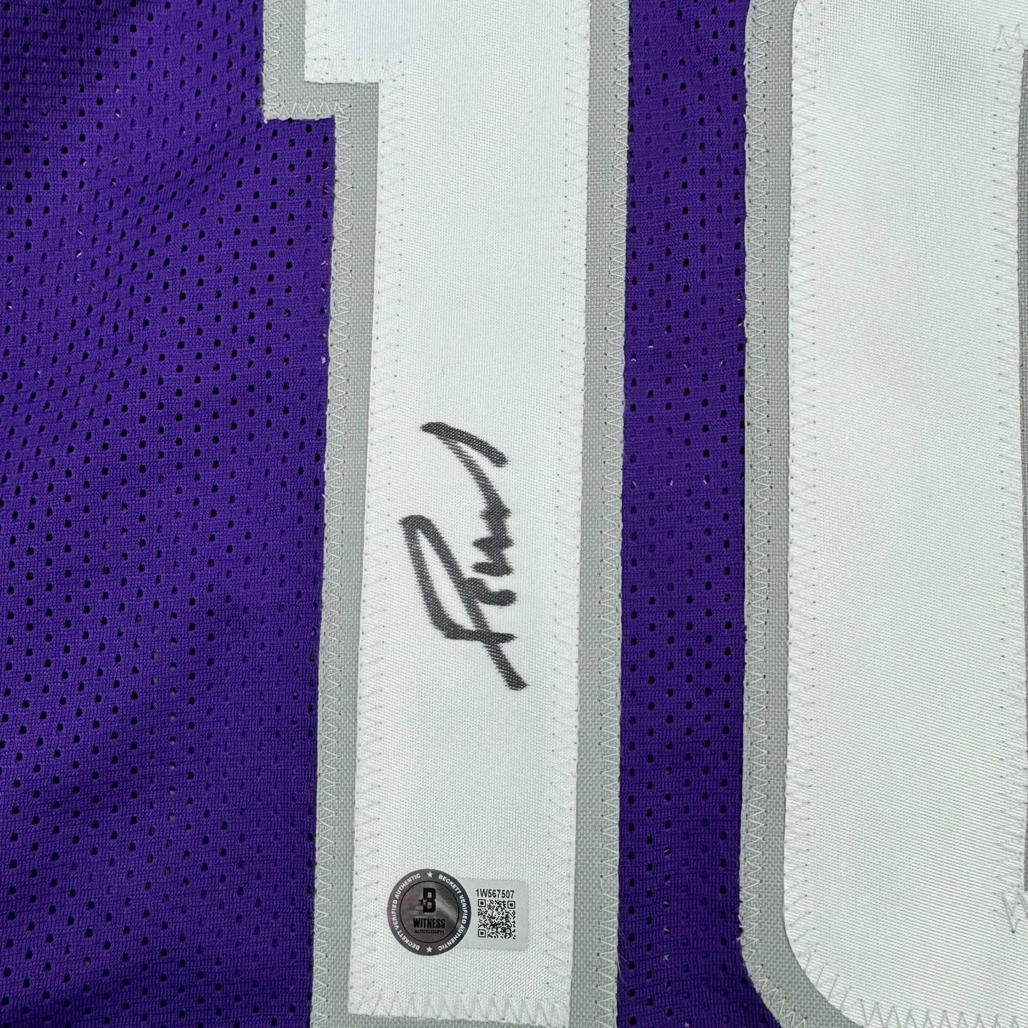 Autographed/Signed Domantas Sabonis Sacramento Purple Basketball Jersey Beckett BAS COA