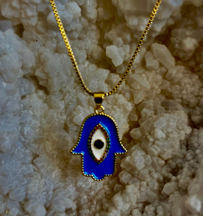Evil Eye Necklace – Made in Turkey (Red or Blue)