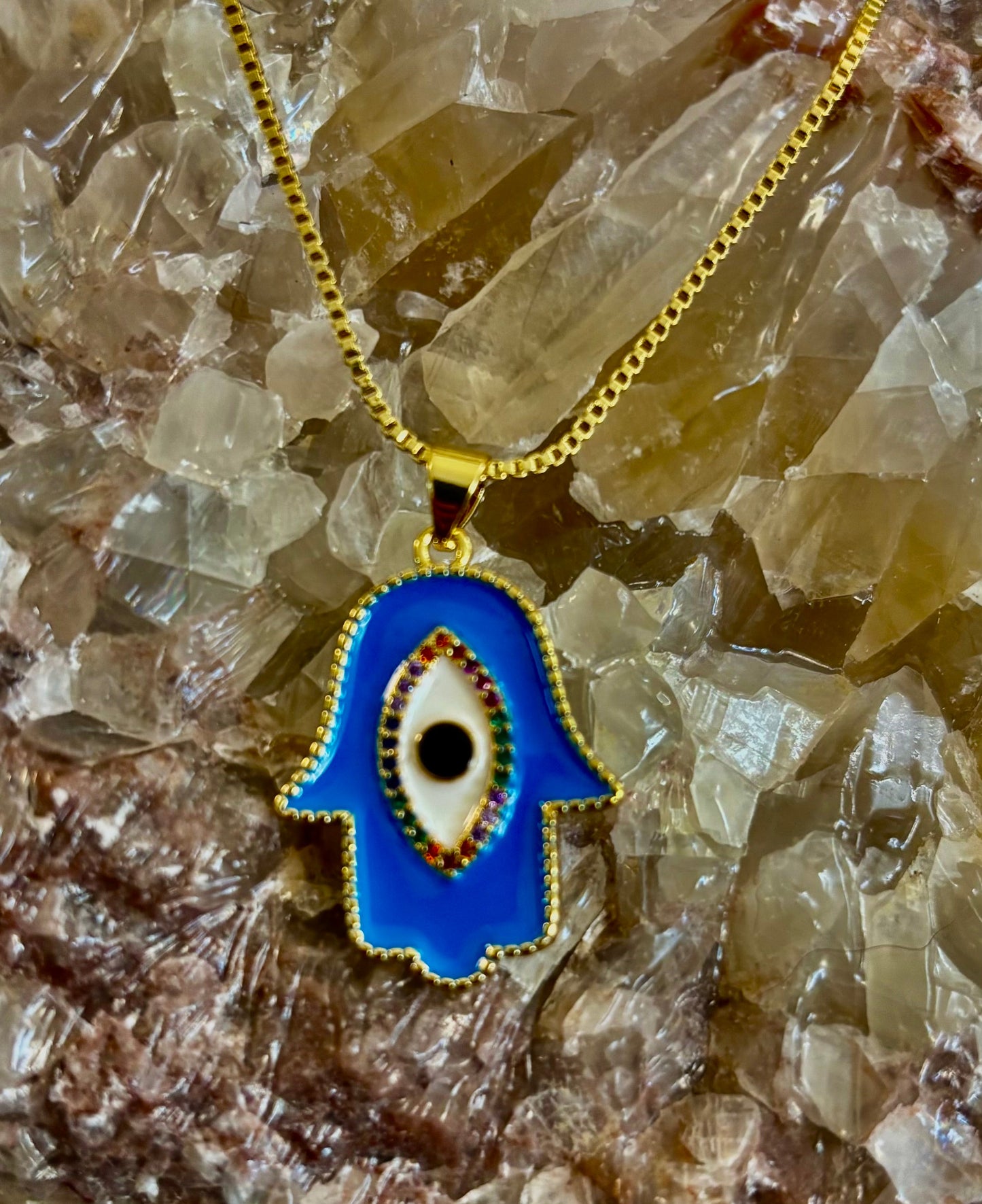 Evil Eye Necklace – Made in Turkey (Red or Blue)