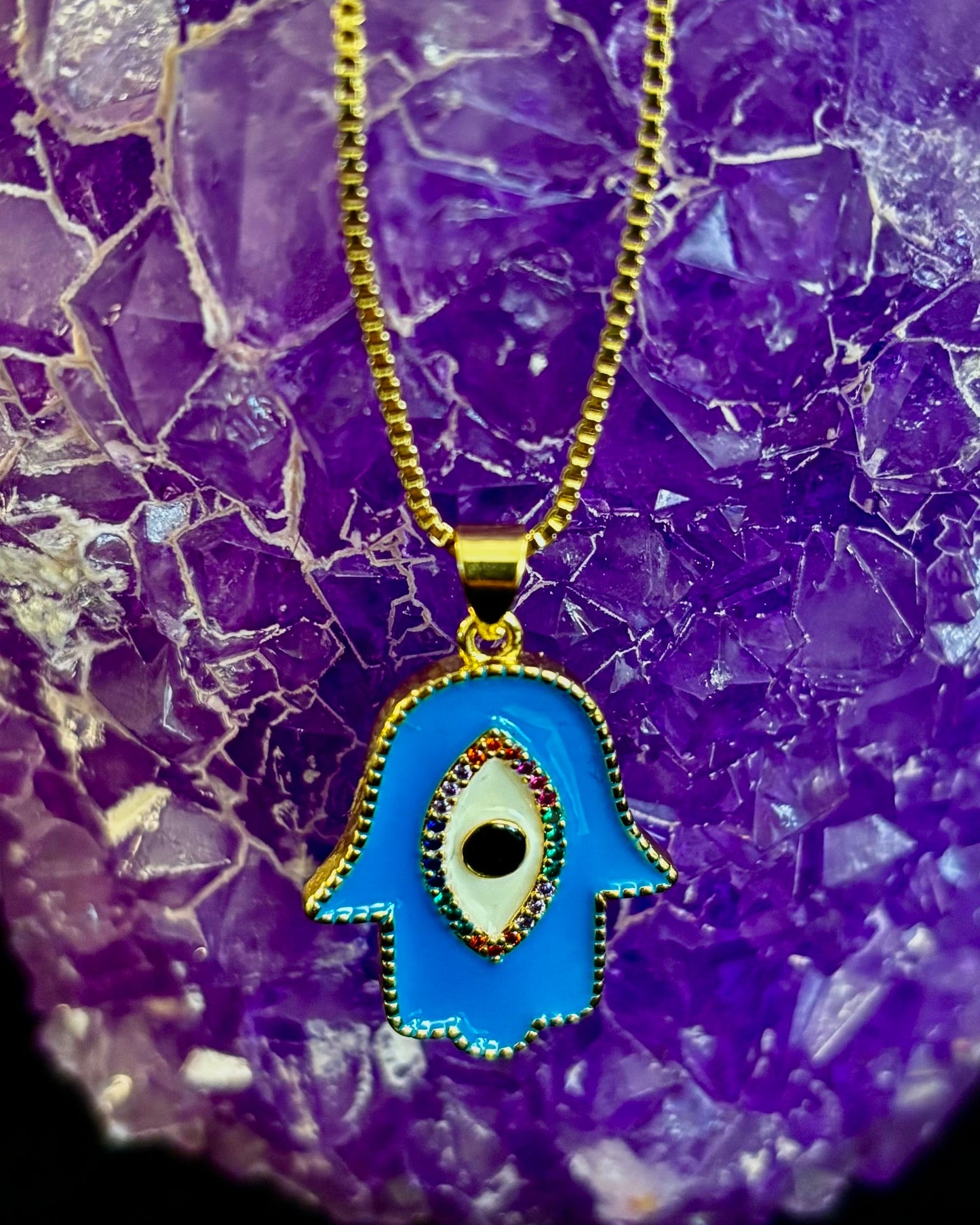 Evil Eye Necklace – Made in Turkey (Red or Blue)