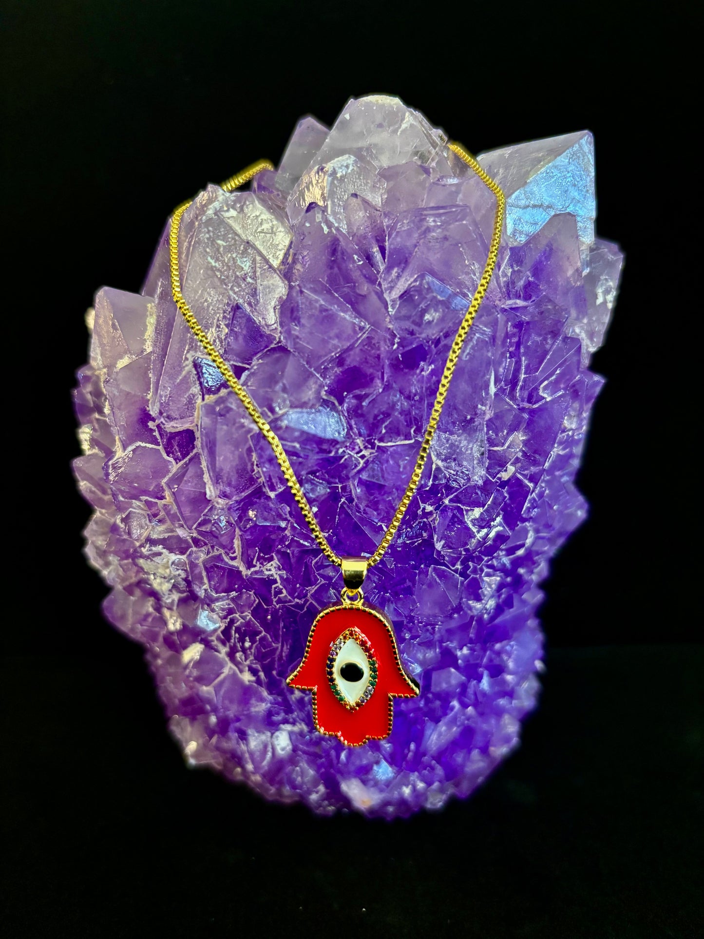 Evil Eye Necklace – Made in Turkey (Red or Blue)
