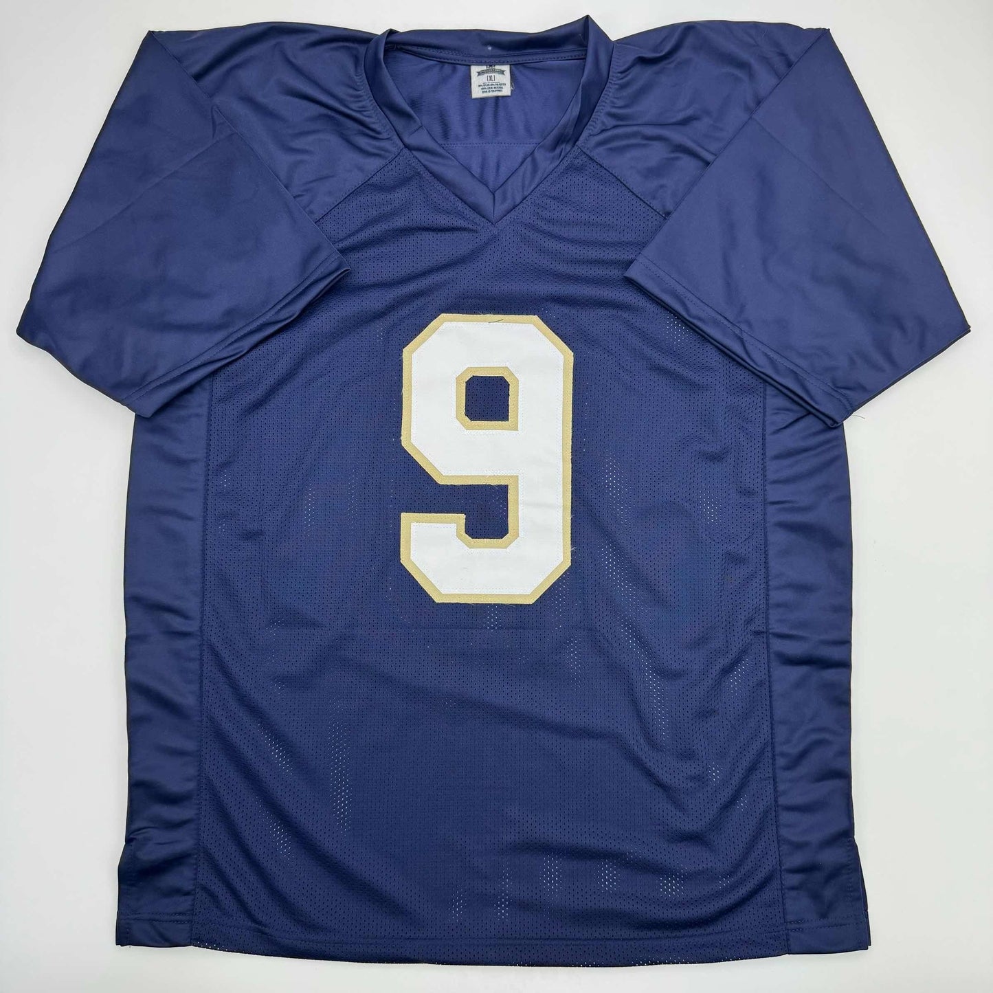 Autographed/Signed Kyle Rudolph Notre Dame Blue College Football Jersey Beckett BAS COA