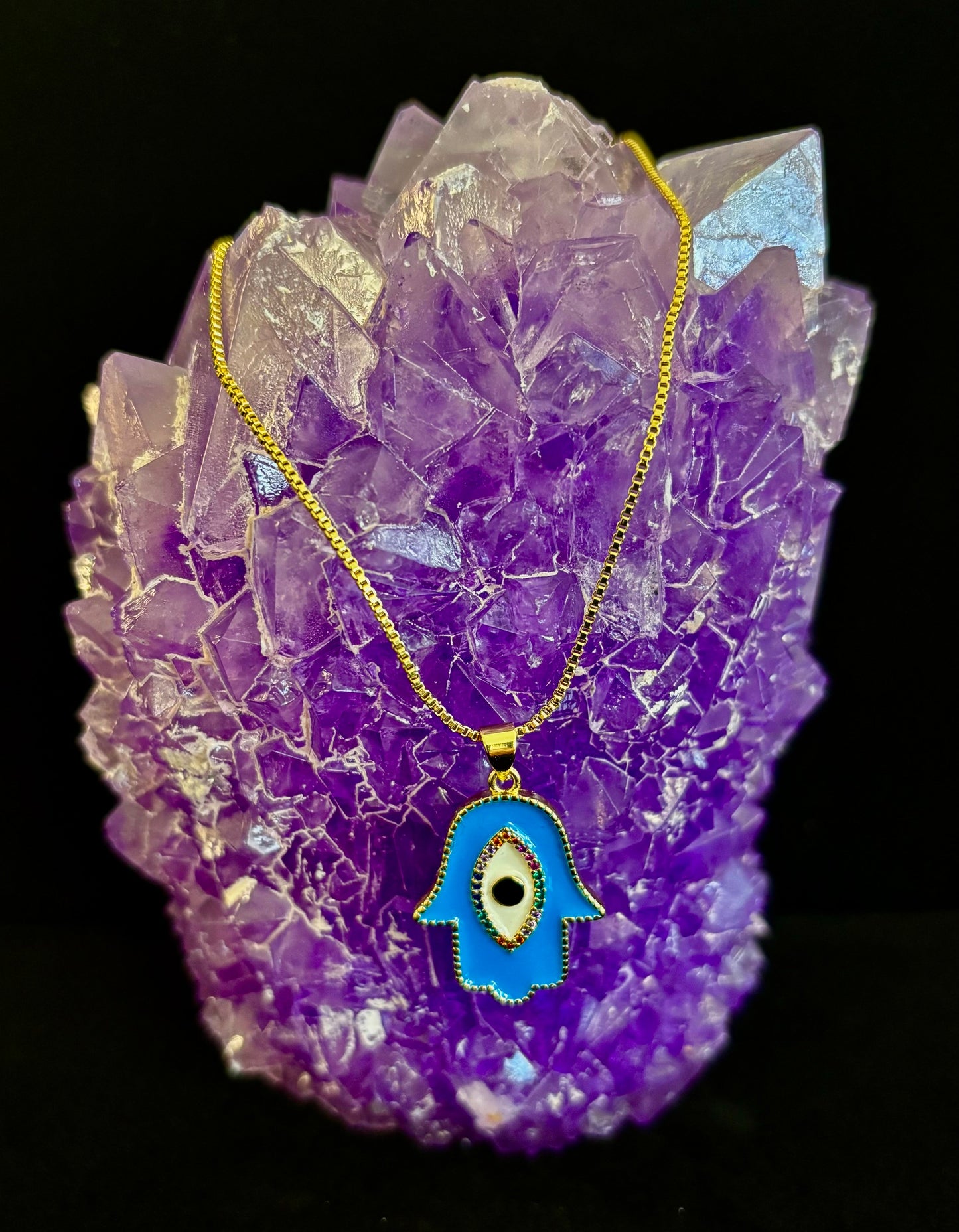 Evil Eye Necklace – Made in Turkey (Red or Blue)