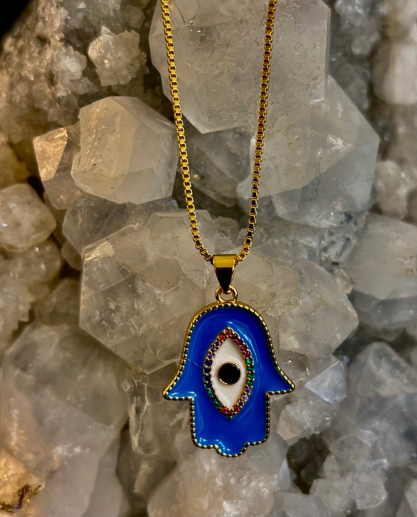 Evil Eye Necklace – Made in Turkey (Red or Blue)