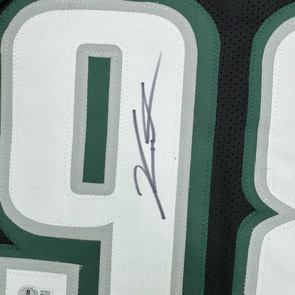 Autographed/Signed Jalen Carter Philadelphia Black Football Jersey Beckett BAS COA