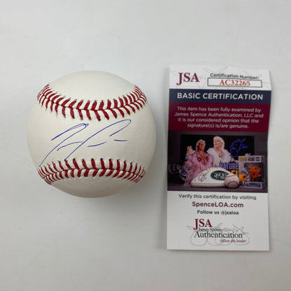 Autographed/Signed Ronald Acuna Jr. Rawlings Official Major League ROML Baseball JSA COA