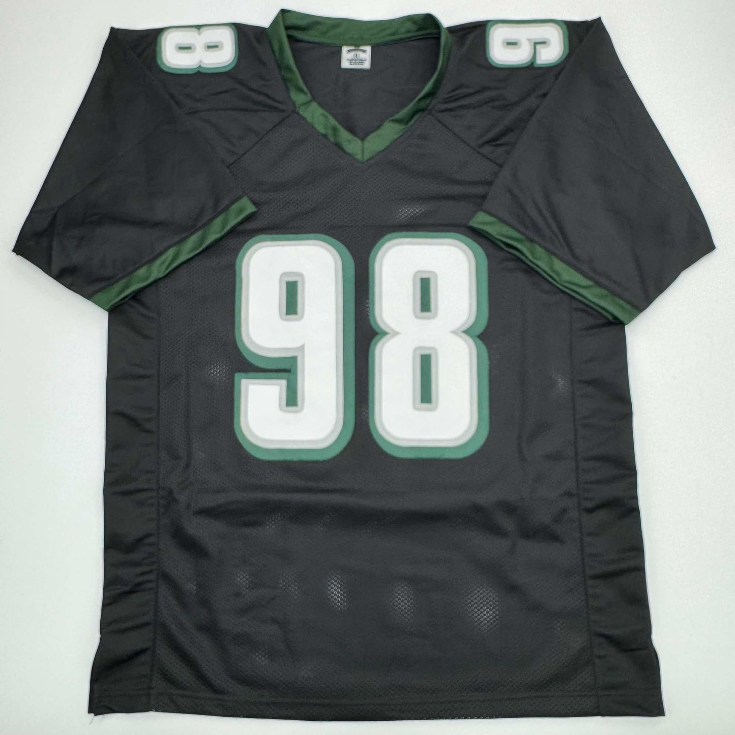 Autographed/Signed Jalen Carter Philadelphia Black Football Jersey Beckett BAS COA