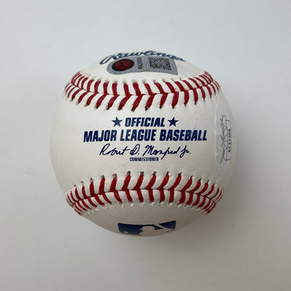 Autographed/Signed Ronald Acuna Jr. Rawlings Official Major League ROML Baseball JSA COA