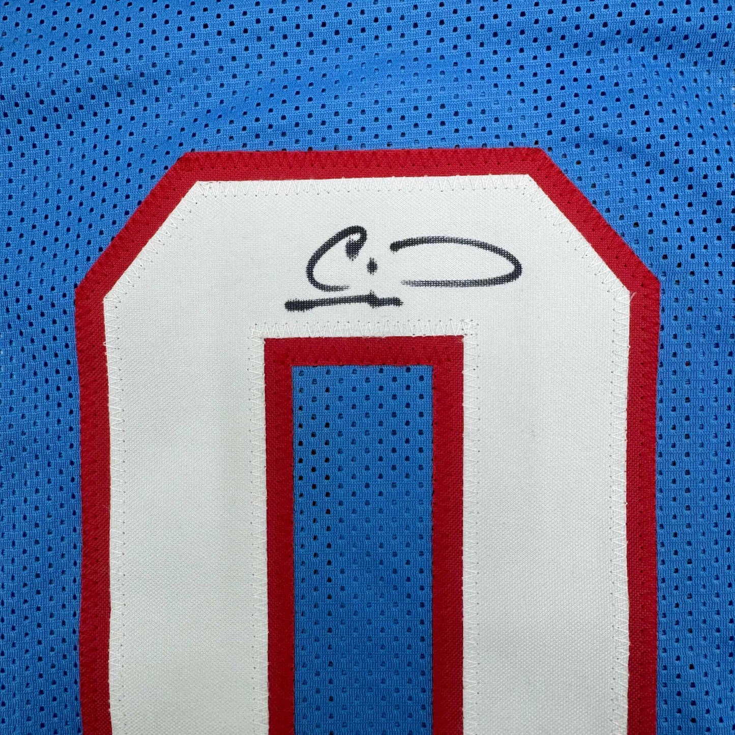 Autographed/Signed Calvin Ridley Tennessee Retro Blue Football Jersey Beckett BAS COA