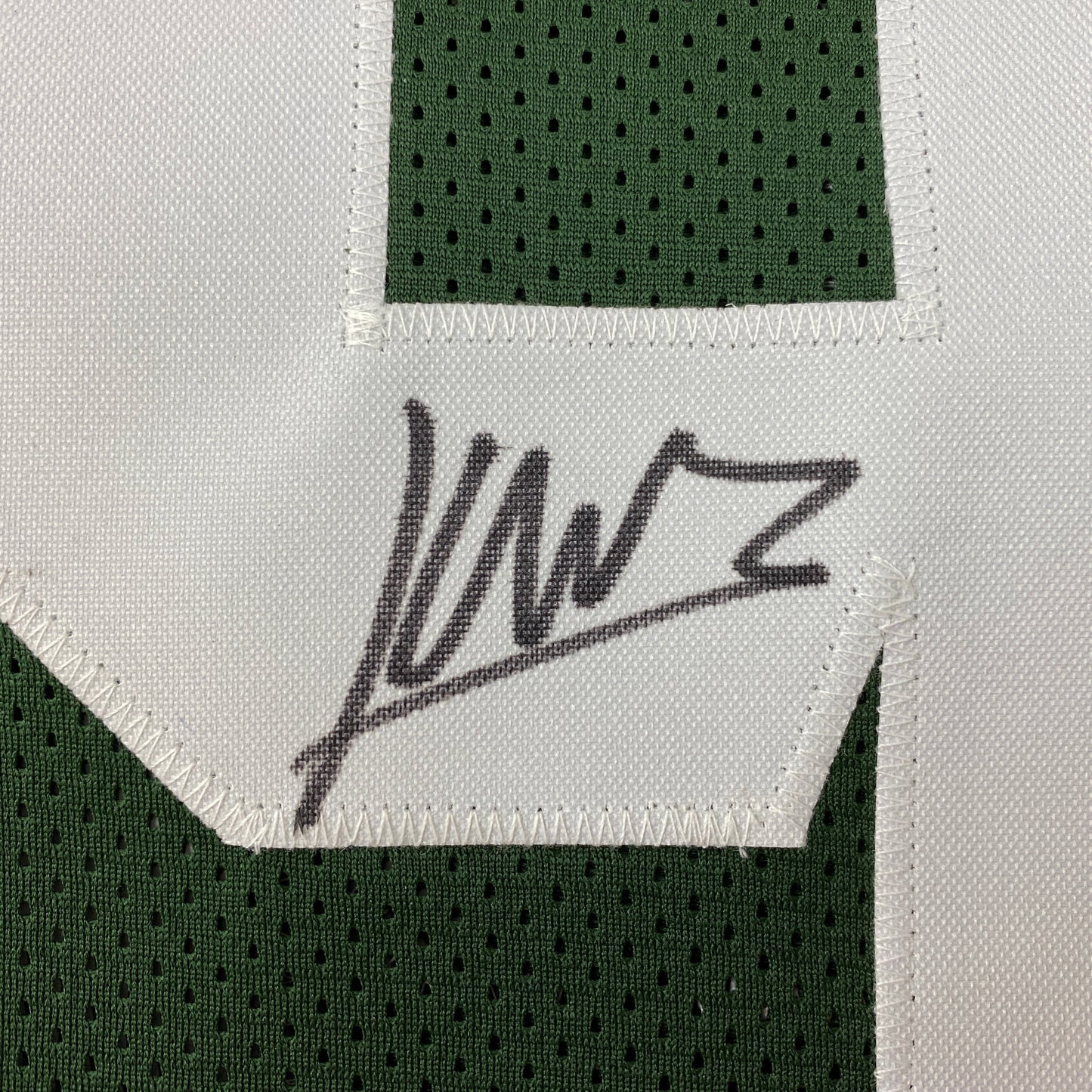 Autographed/Signed Kenneth Walker III Michigan State Green College Football Jersey Beckett BAS COA
