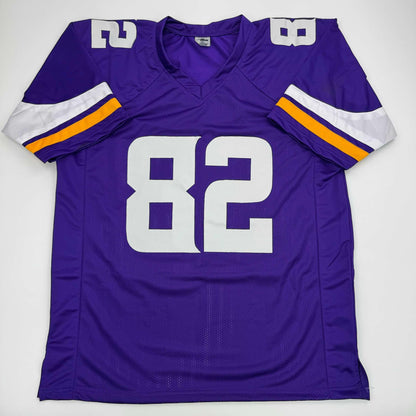 Autographed/Signed Kyle Rudolph Minnesota Purple Football Jersey Beckett BAS COA