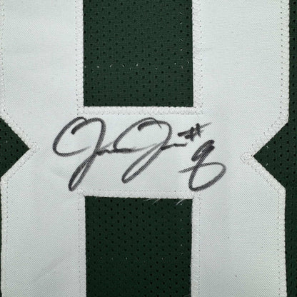 Autographed/Signed Josh Jacobs Green Bay Green Football Jersey Beckett BAS COA